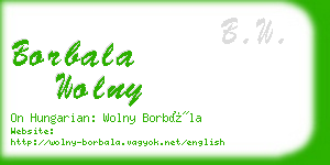 borbala wolny business card